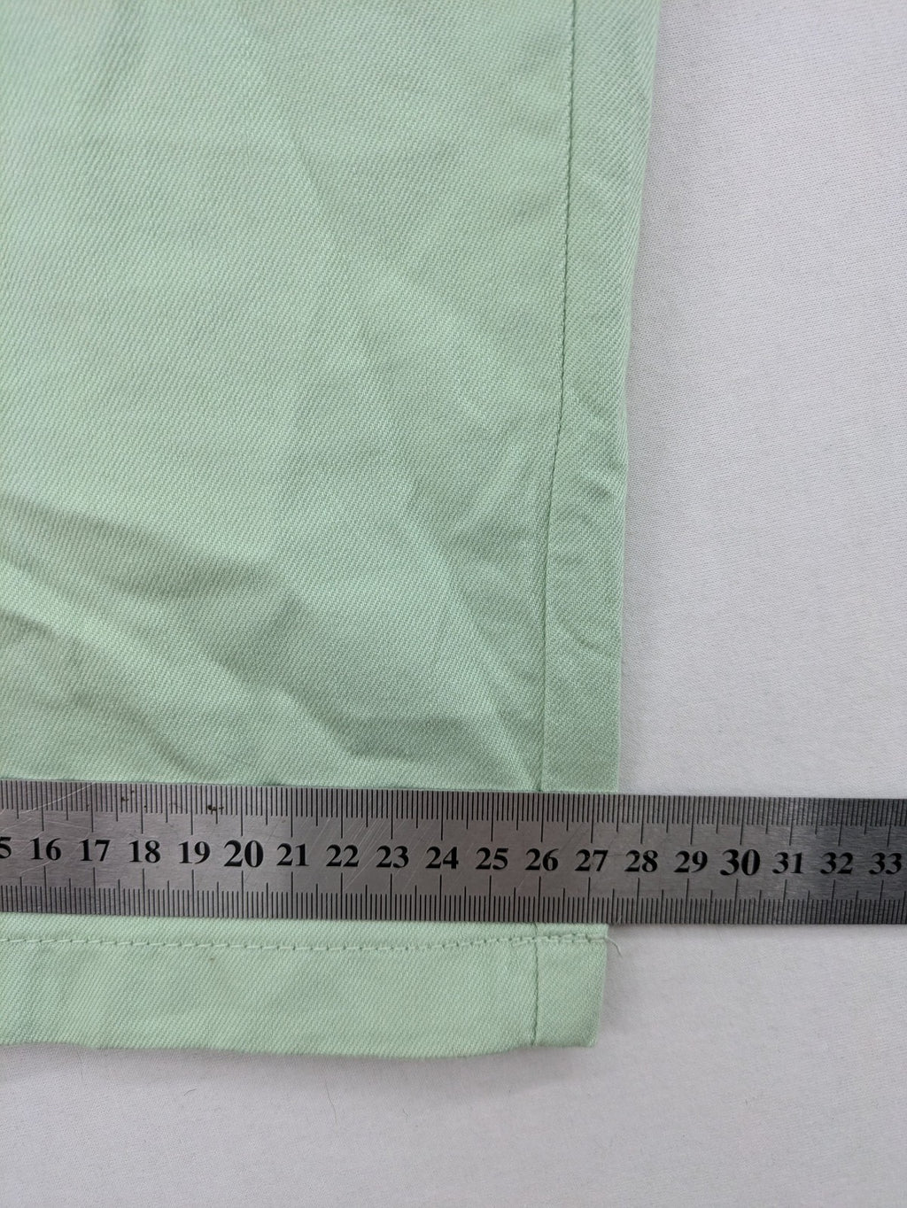 Pageone green cropped pants wide leg paperbag waist with matching tie belt