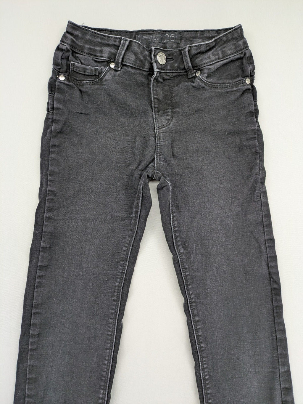 FB Sister skinny push-up jeans black grey faded stretch denim with classic fit.