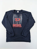 Diesel long sleeve shirt blue with Denim Division logo graphic and classic fit.