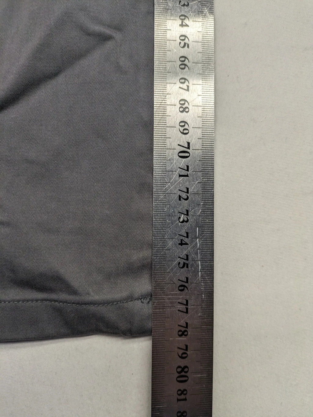 Tommy Hilfiger grey chino pants flat front straight leg subtle logo detail