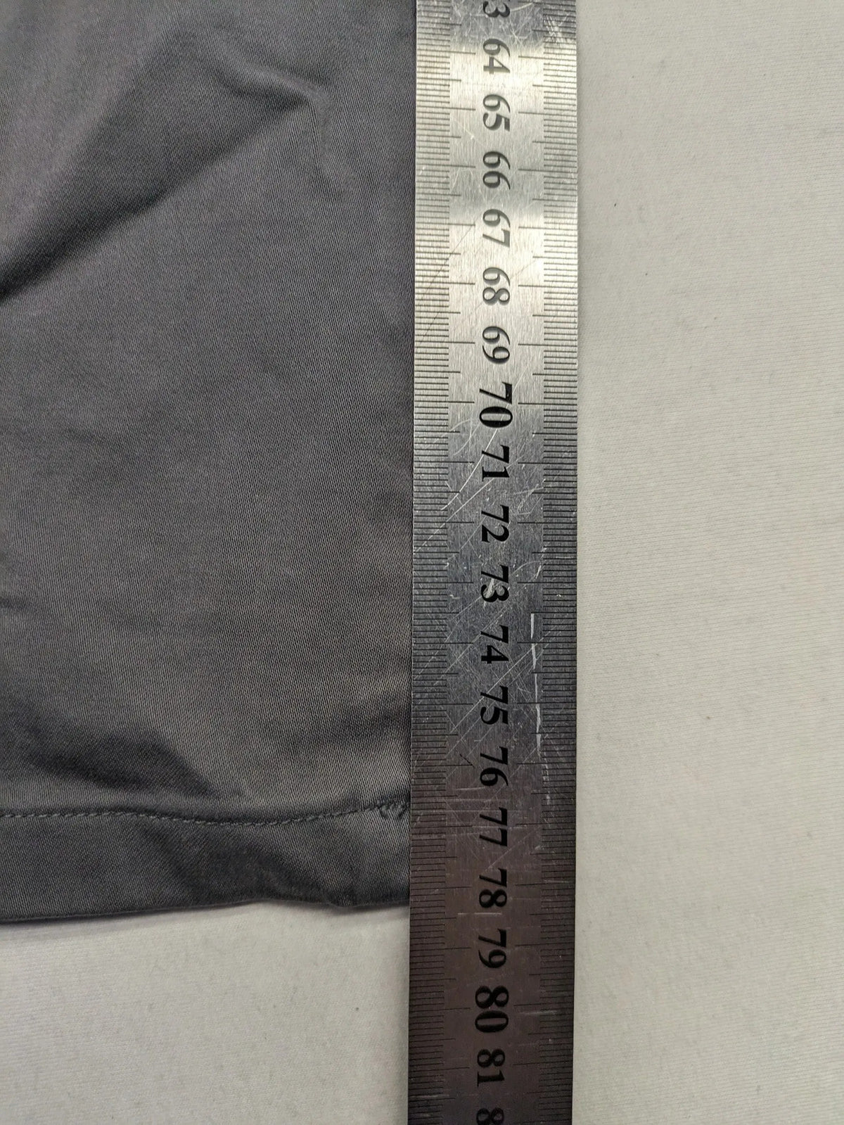 Tommy Hilfiger grey chino pants flat front straight leg subtle logo detail