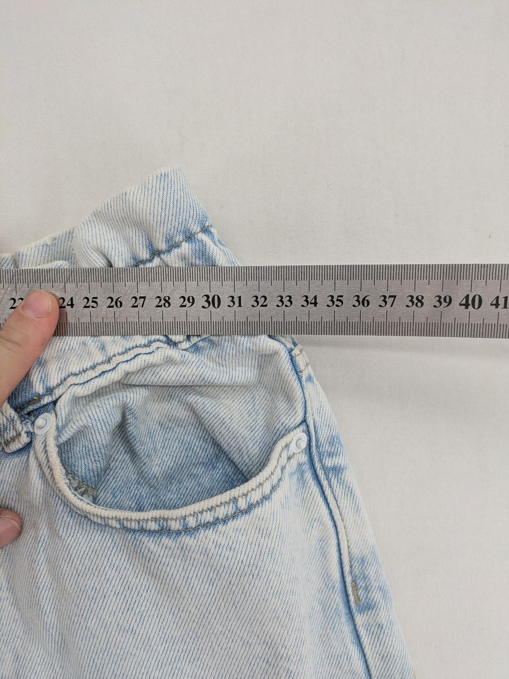 FB Sister blue mom jeans high waist paperbag waistband stonewashed vintage style
