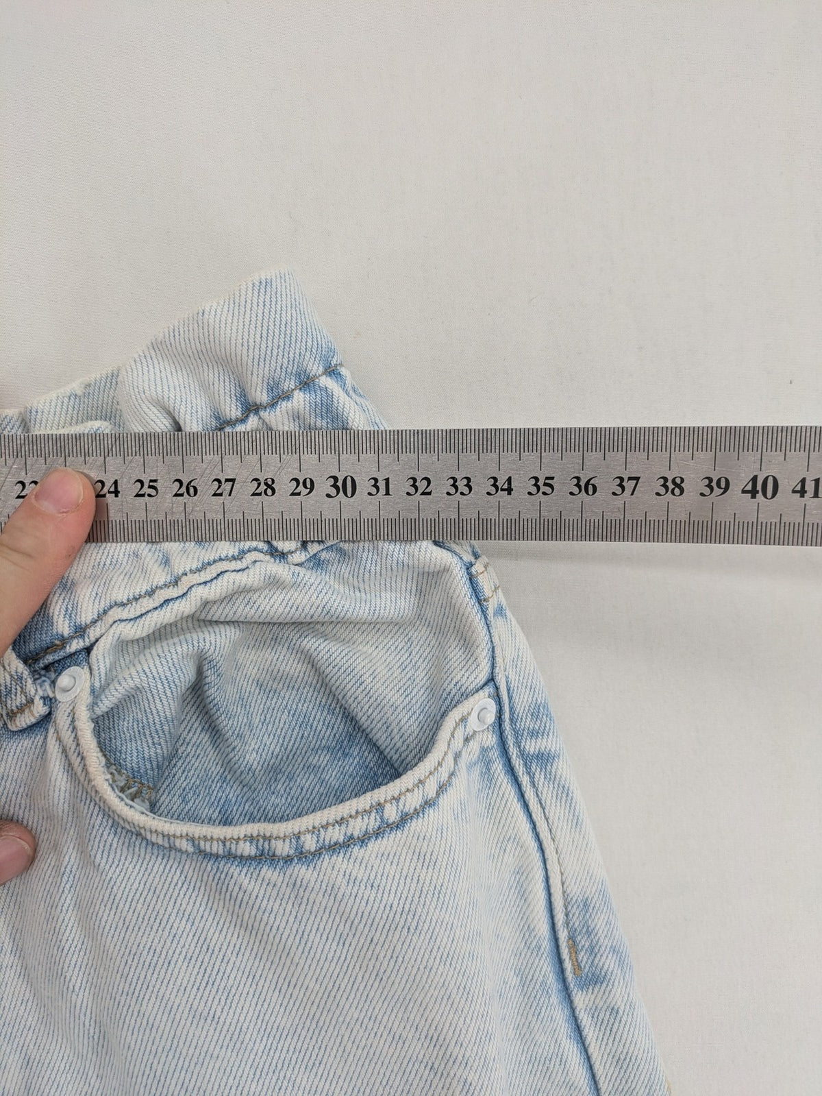 FB Sister blue mom jeans high waist paperbag waistband stonewashed vintage style