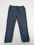 OPUS navy pants soft cotton blend elastic waistband with drawstring and heart logo patch