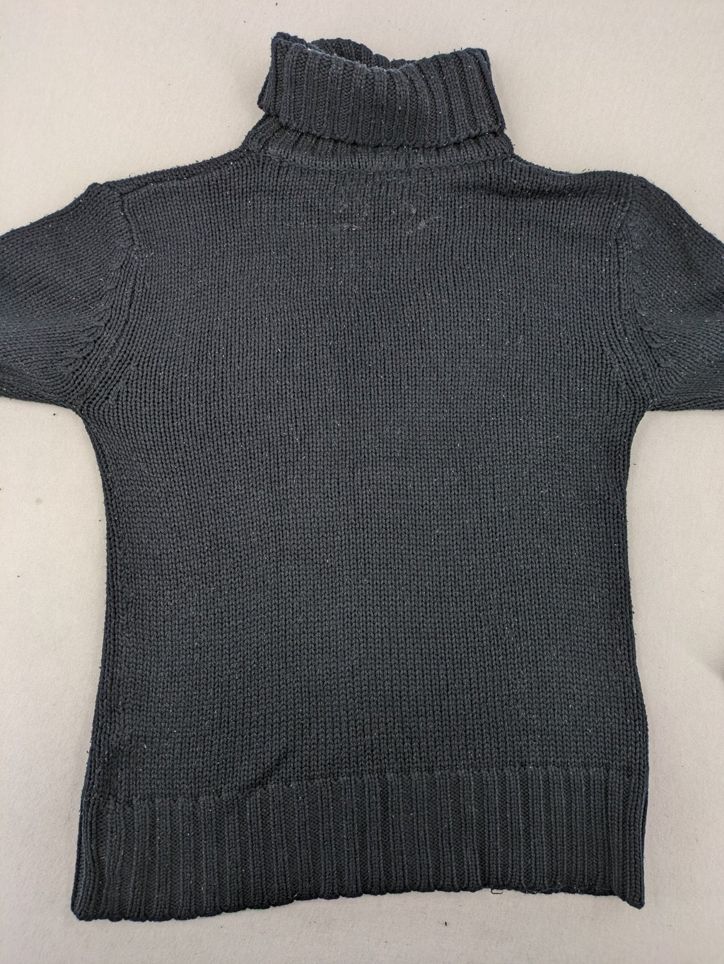Fishbone grey turtle neck jumper with ribbed cuffs and soft acrylic knit material.