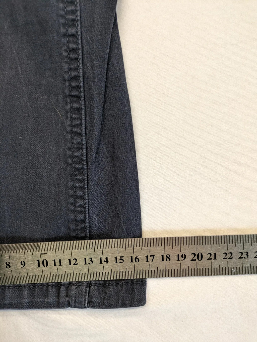 Kariban chino pants washed black cotton blend with front and back pockets.