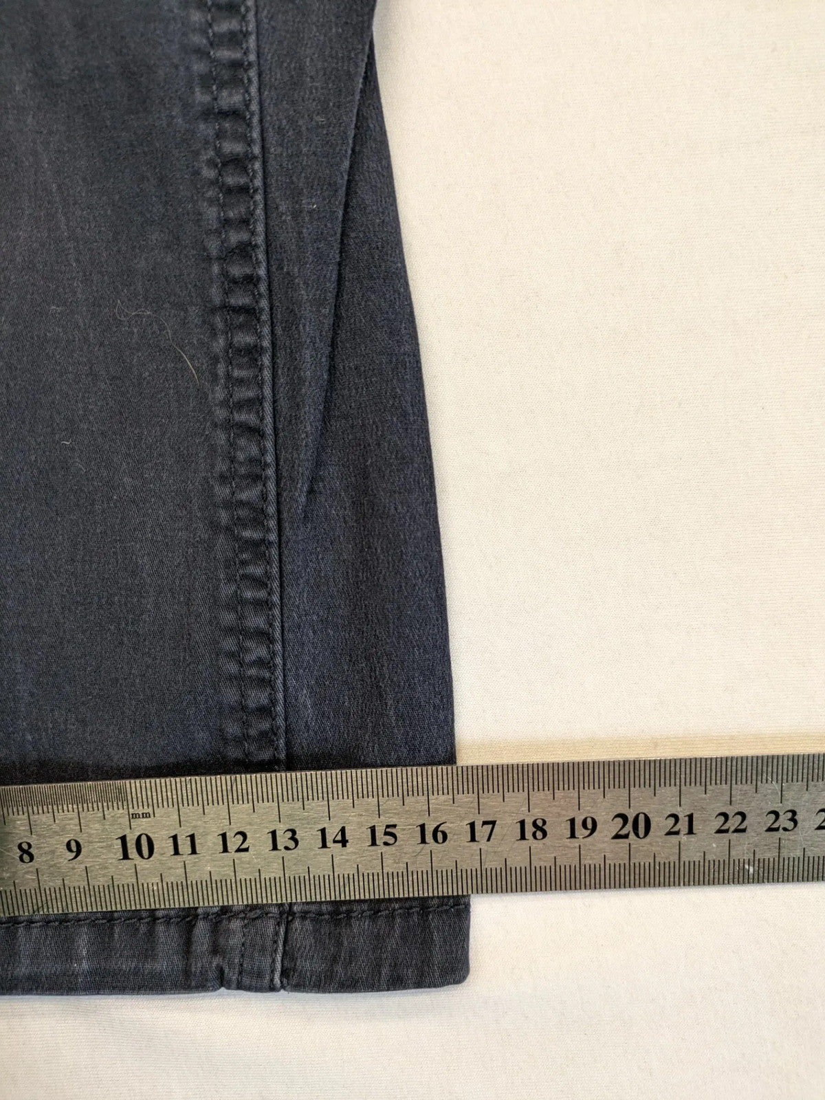 Kariban chino pants washed black cotton blend with front and back pockets.