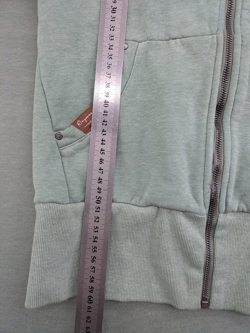 Ragwear grey hoodie jacket with high collar, thick drawstrings, and vegan materials.