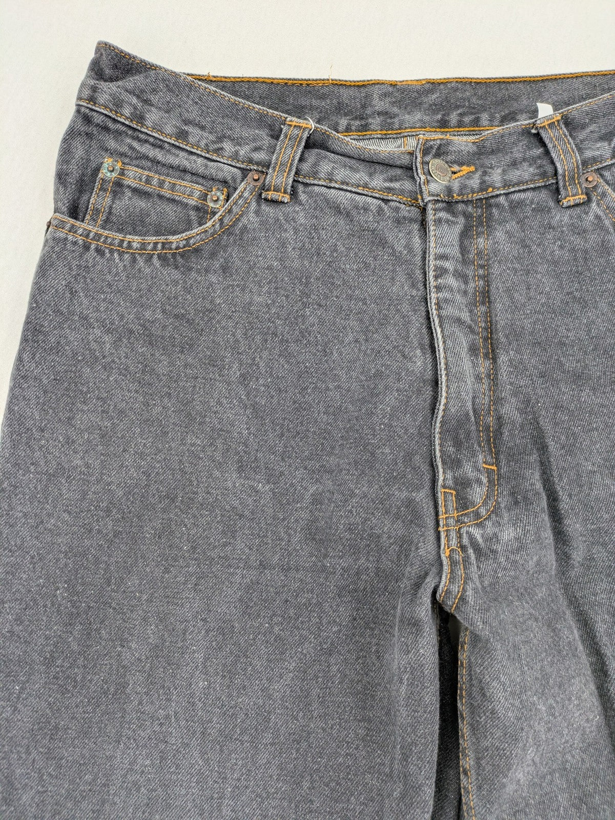 Shame black straight jeans W34 L32 washed denim 5-pocket style regular fit