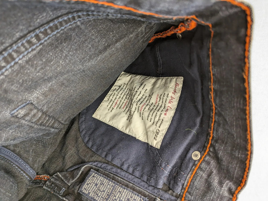 ALBERTO straight jeans dark blue five-pocket style with zipper, made from stretch denim.