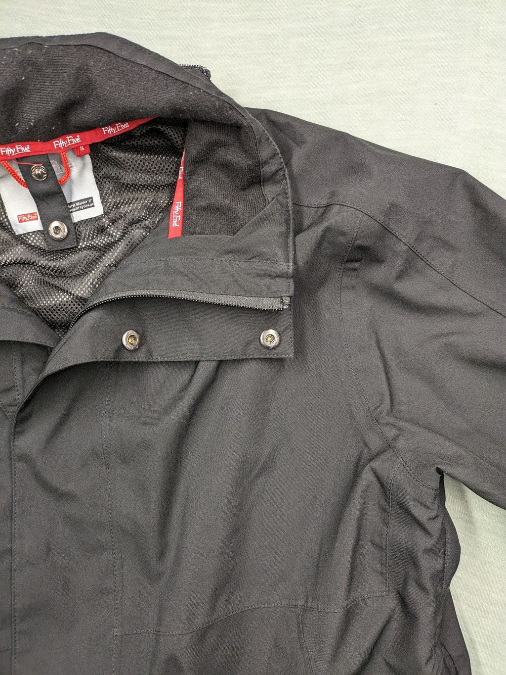 Fifty Five black outdoor jacket FIVE-TEX technology, full zip, stylish design.