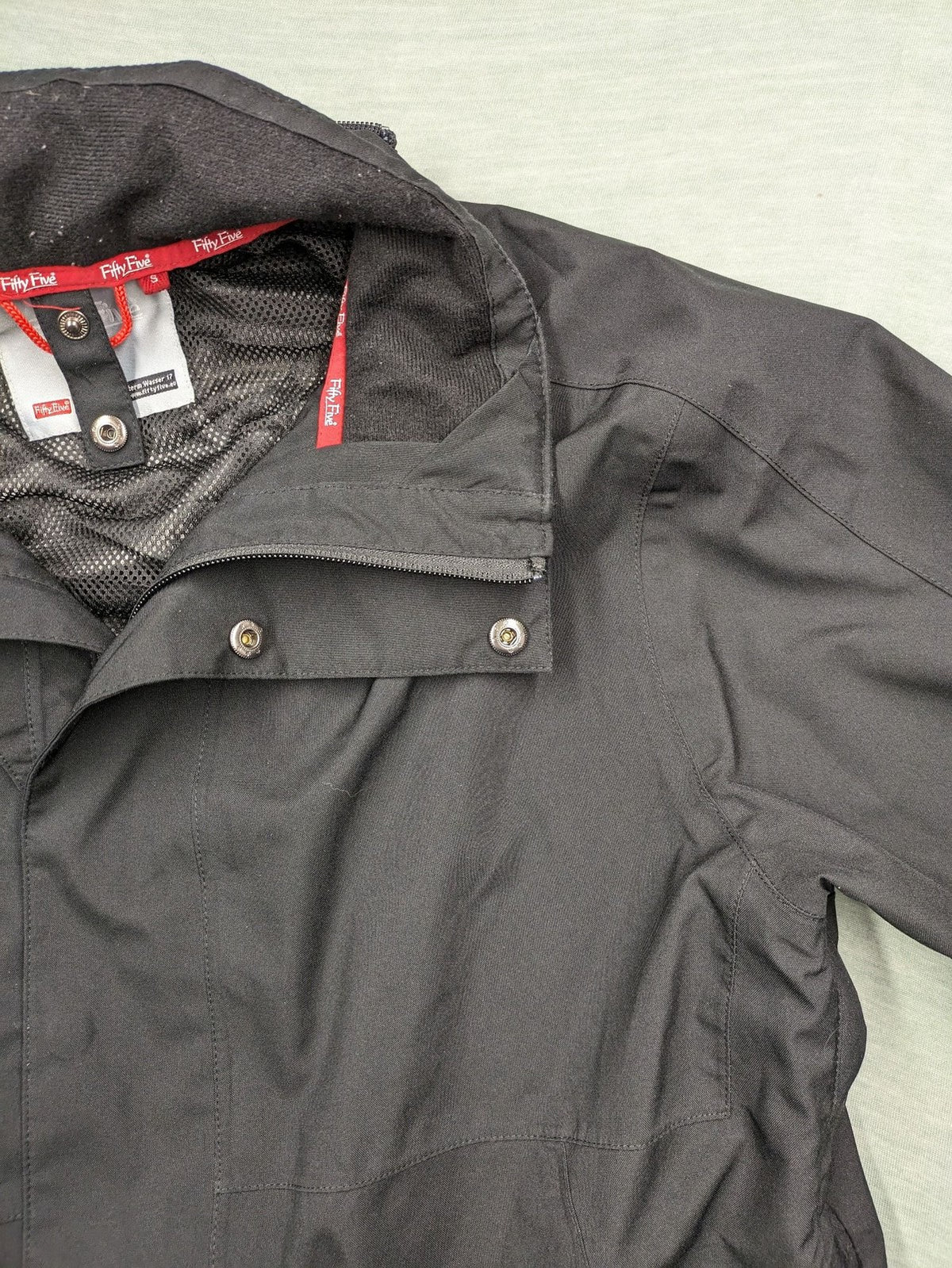 Fifty Five black outdoor jacket FIVE-TEX technology, full zip, stylish design.