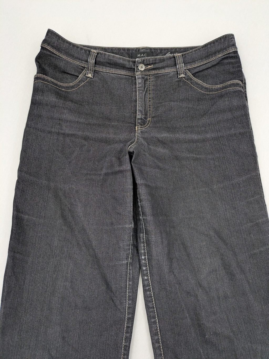 Gracia straight jeans dark grey five-pocket design stretch denim comfort fit