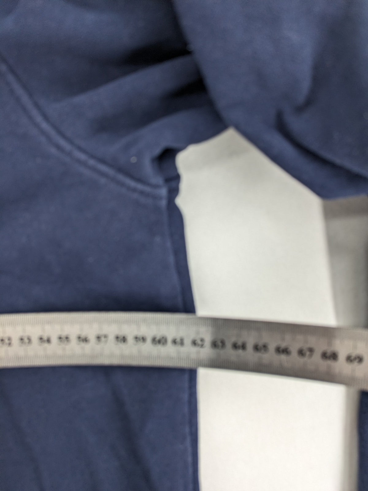 Gap zip-through hoodie navy blue with iconic logo and American flag graphic.