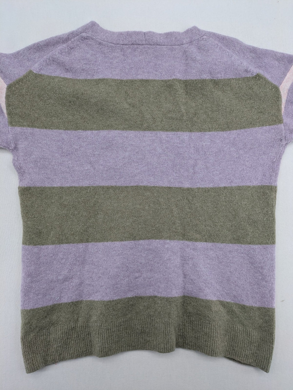 Esprit pink turtle neck jumper multicoloured striped pattern soft wool blend material