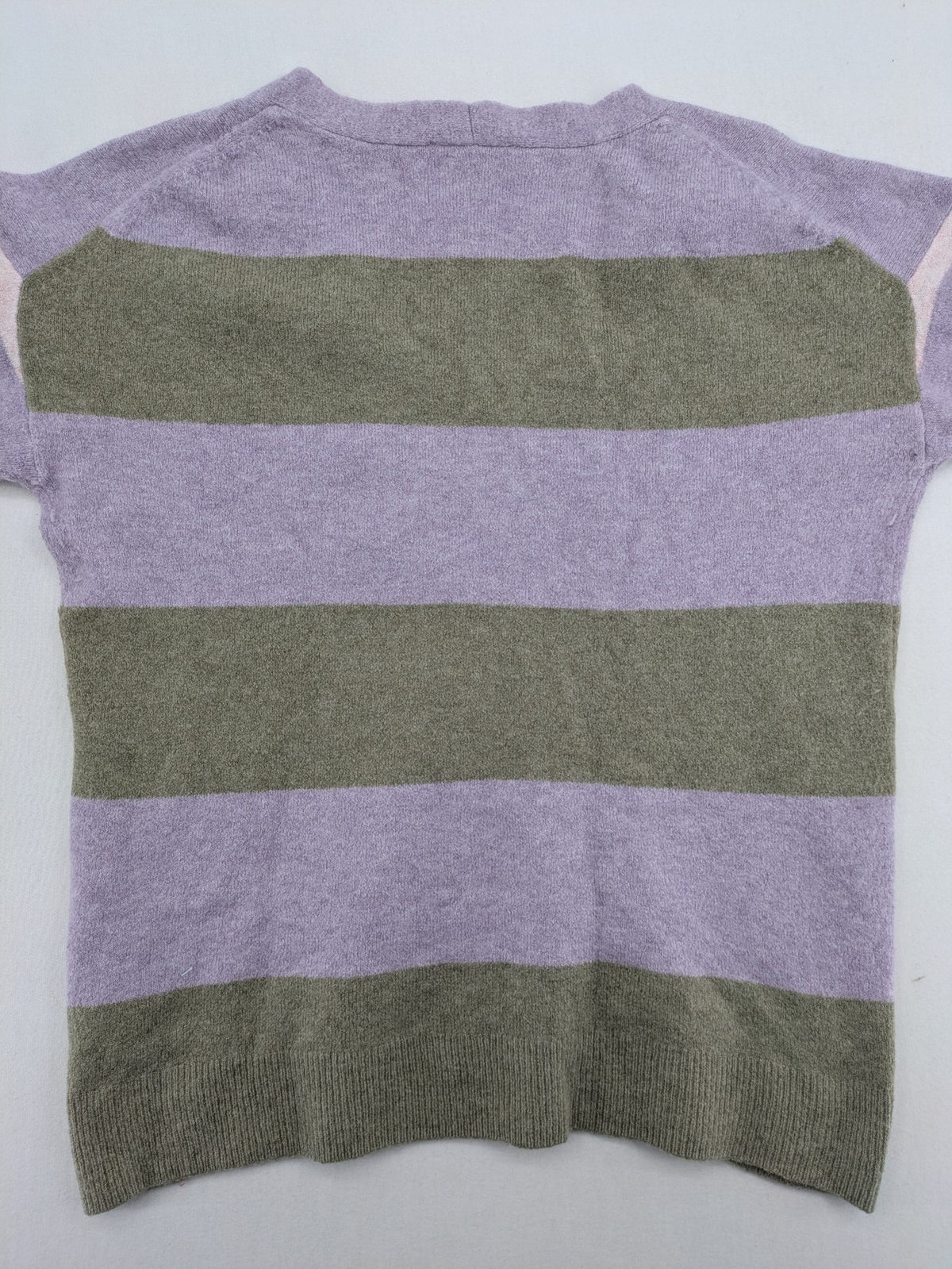 Esprit pink turtle neck jumper multicoloured striped pattern soft wool blend material