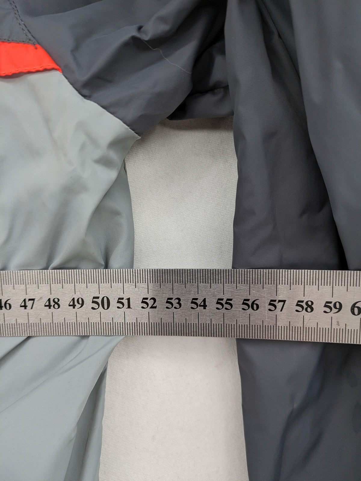 Cars Jeans windbreaker jacket grey orange color block design with logo on chest.