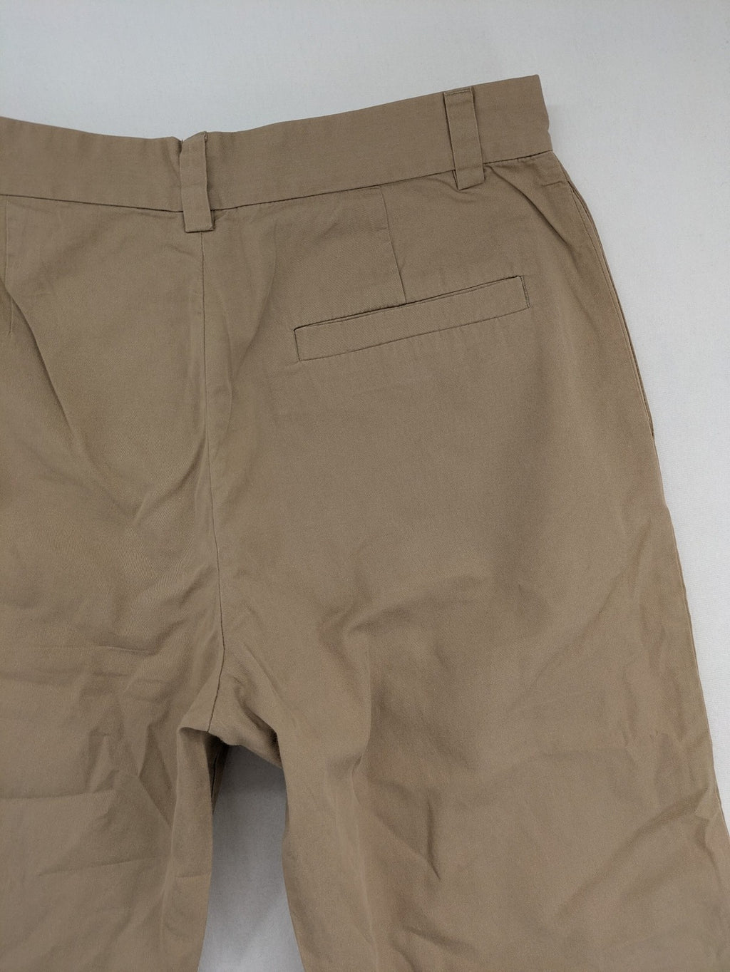 COS beige chino pants flat front straight cut cotton-lyocell blend