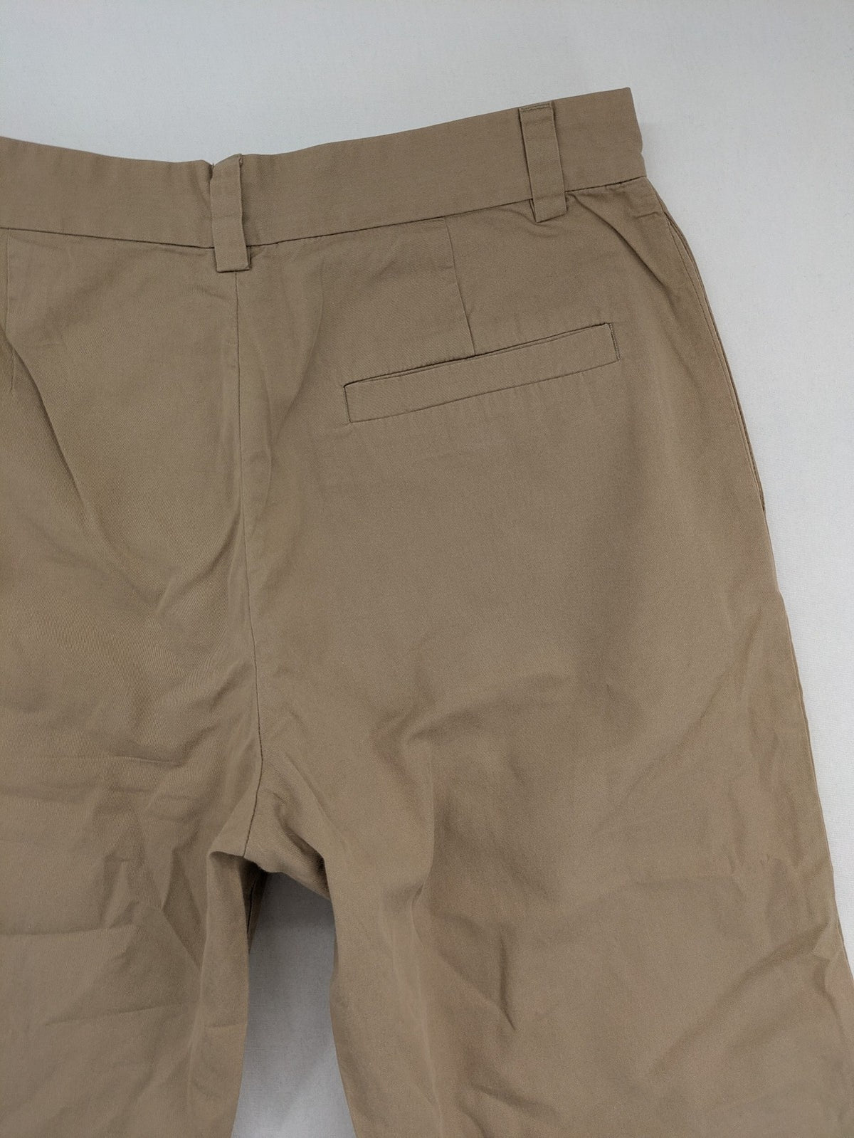 COS beige chino pants flat front straight cut cotton-lyocell blend