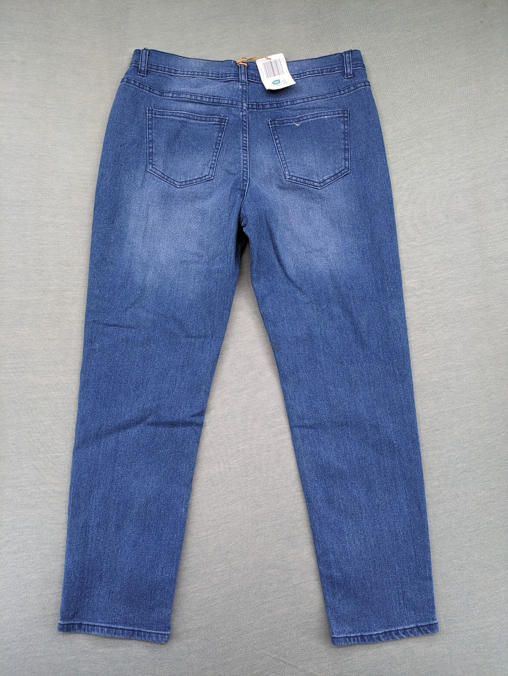 up2 fashion blue straight jeans classic 5-pocket style stretch denim with tag