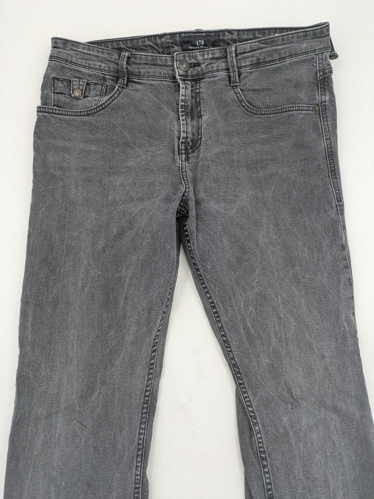 LTB grey slim tapered jeans with washed denim finish and subtle logo detail.
