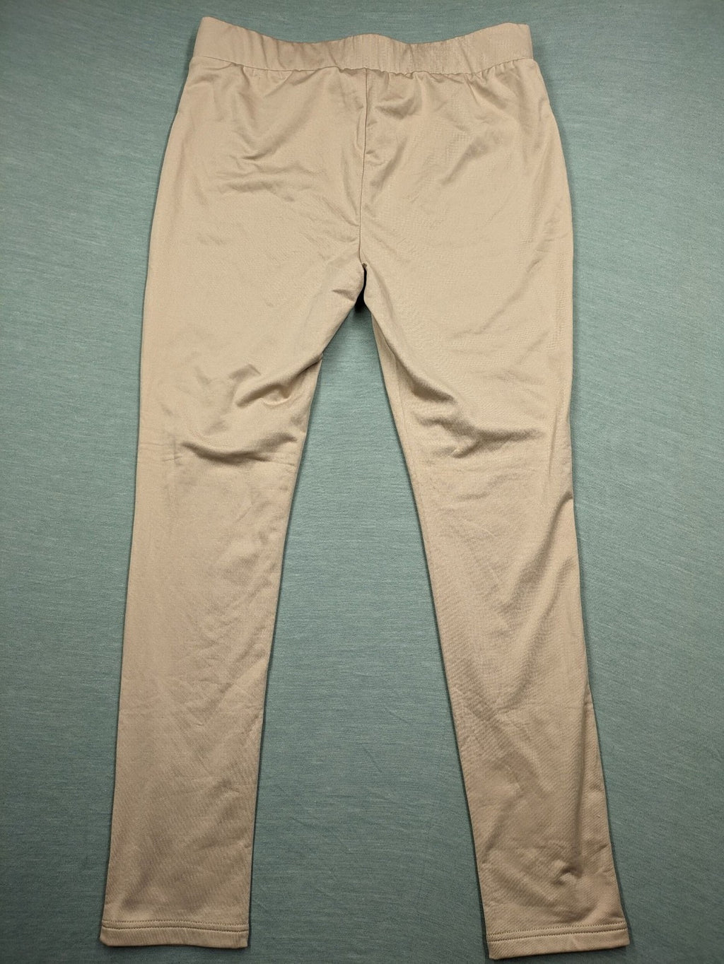 bpc bonprix collection beige leggings with colorful Aztec pattern at knees and hem