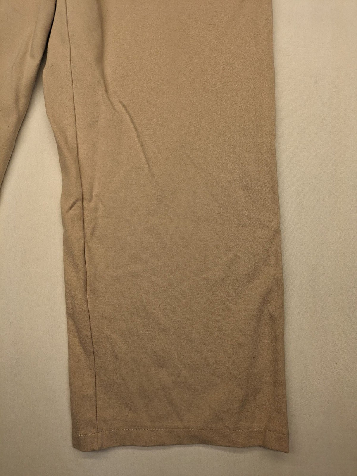 ESViViD beige culotte pants wide leg pull-on design with elastic waistband and side pockets