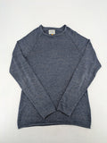 Blend turtle neck jumper blue melange with long raglan sleeves and fine ribbed edges.