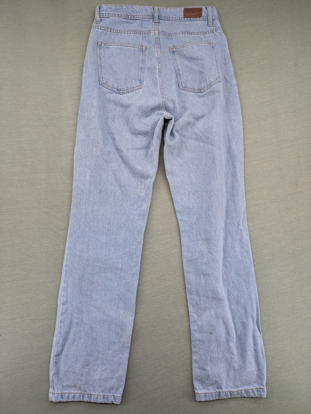 Zen blue straight jeans high rise classic stone wash 100% cotton