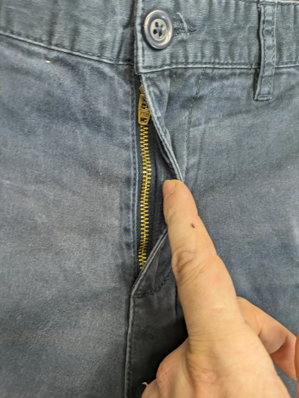 Kariban chino pants washed black cotton blend with front and back pockets.