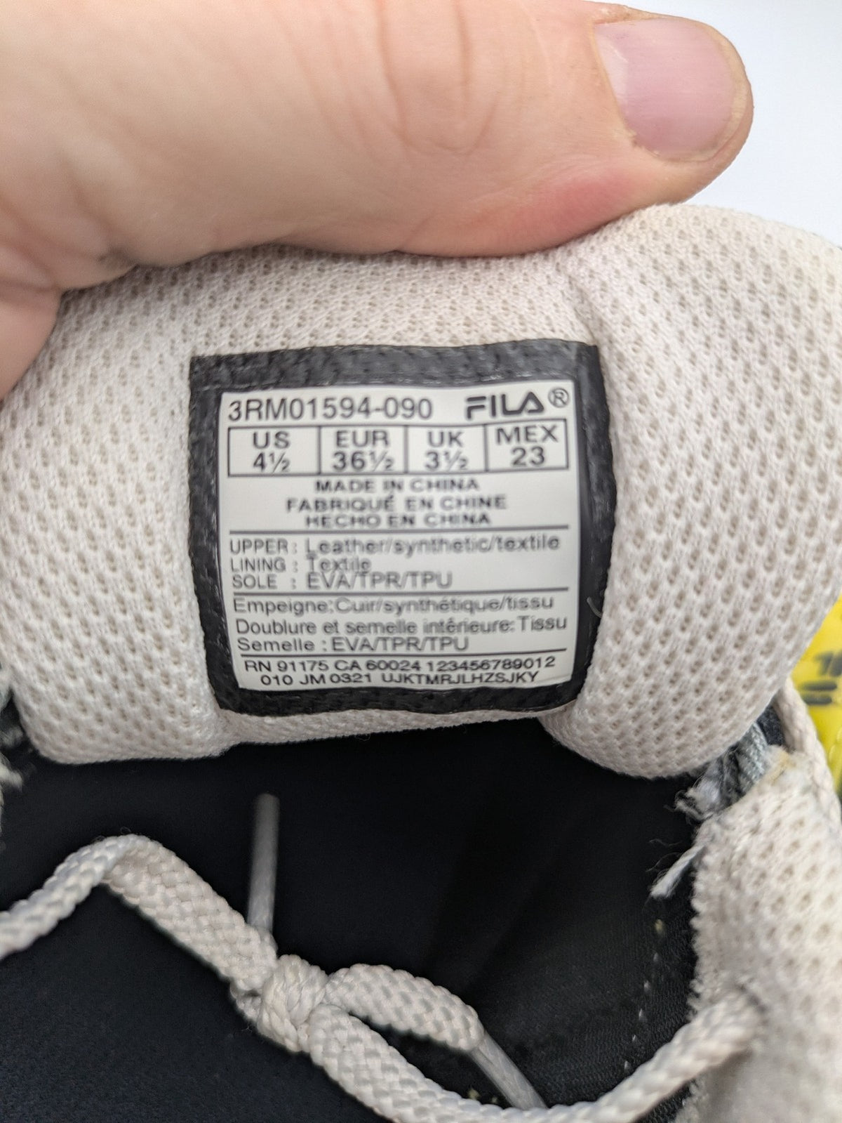 Fila Oakmont TR sneakers beige grey yellow chunky silhouette durable mixed material