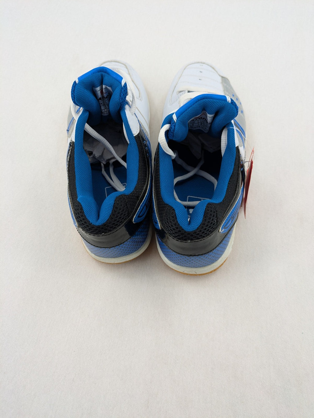 Kronos sports sneakers white, blue, and silver with durable rubber sole and classic design.