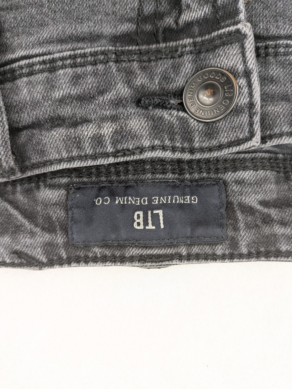 LTB grey slim tapered jeans with washed denim finish and subtle logo detail.