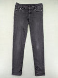 H&M grey super skinny jeans low rise with stretch denim and classic design.