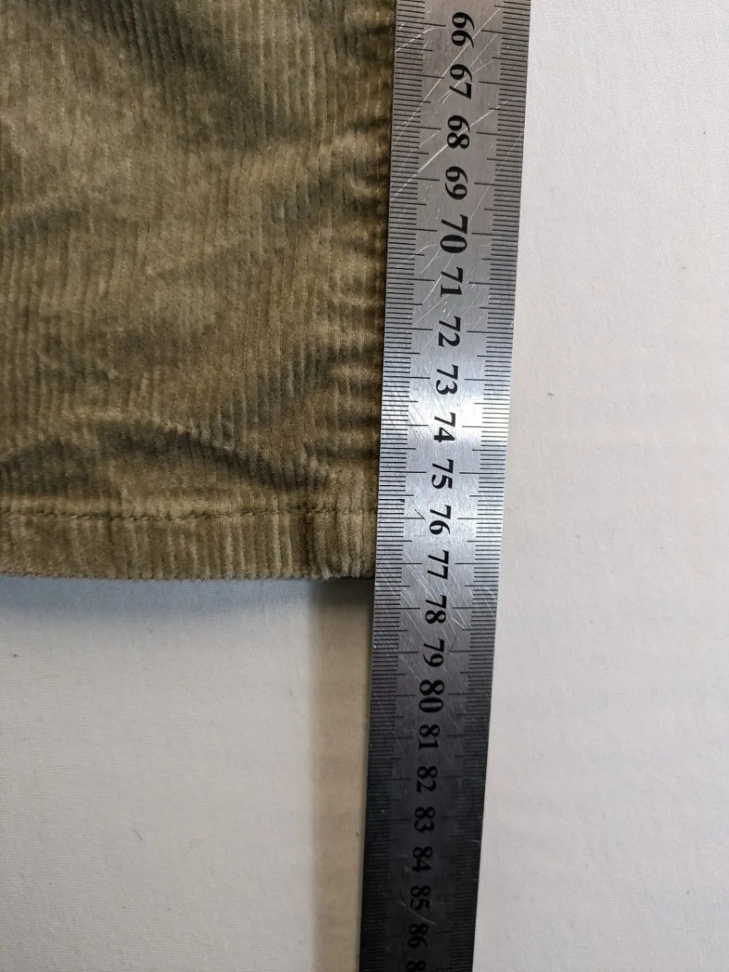Esprit khaki pants with classic button fly, straight leg, and front pockets.