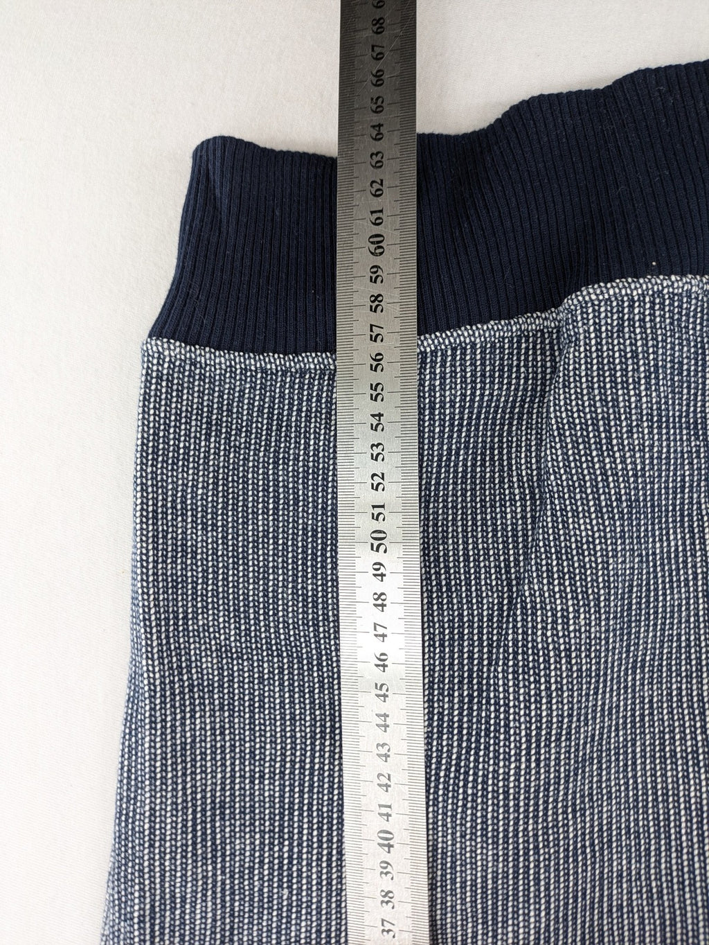 Zara Man multi striped turtle neck jumper with dark blue knit collar and wooden toggle.