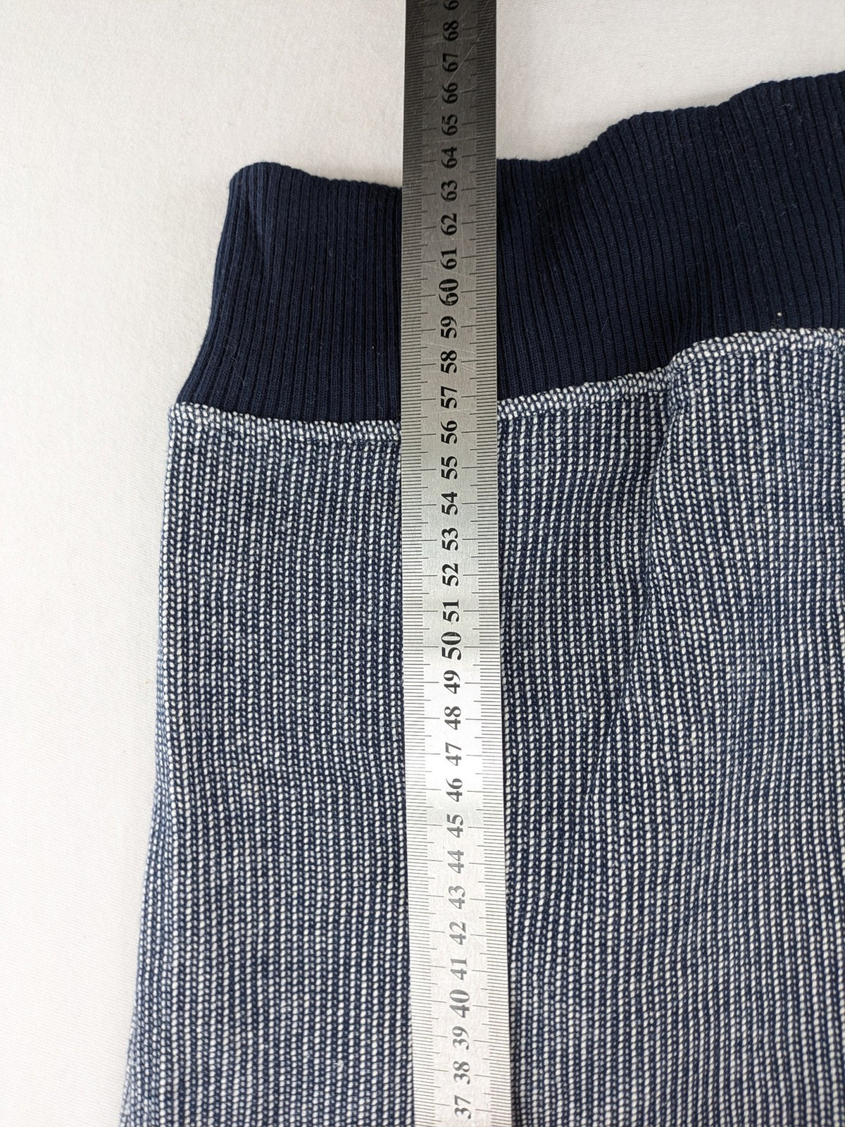 Zara Man multi striped turtle neck jumper with dark blue knit collar and wooden toggle.