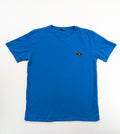 Littstar blue t-shirt cotton blend round neck short sleeves logo patch detail
