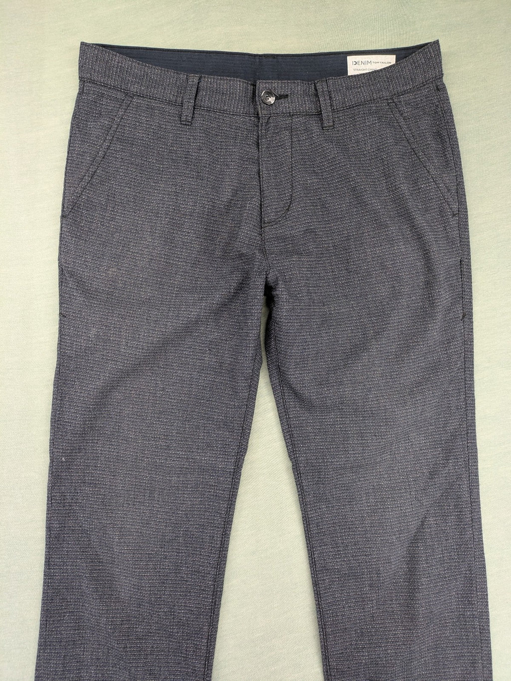 Tom Tailor Denim pink chino pants straight fit textured fabric