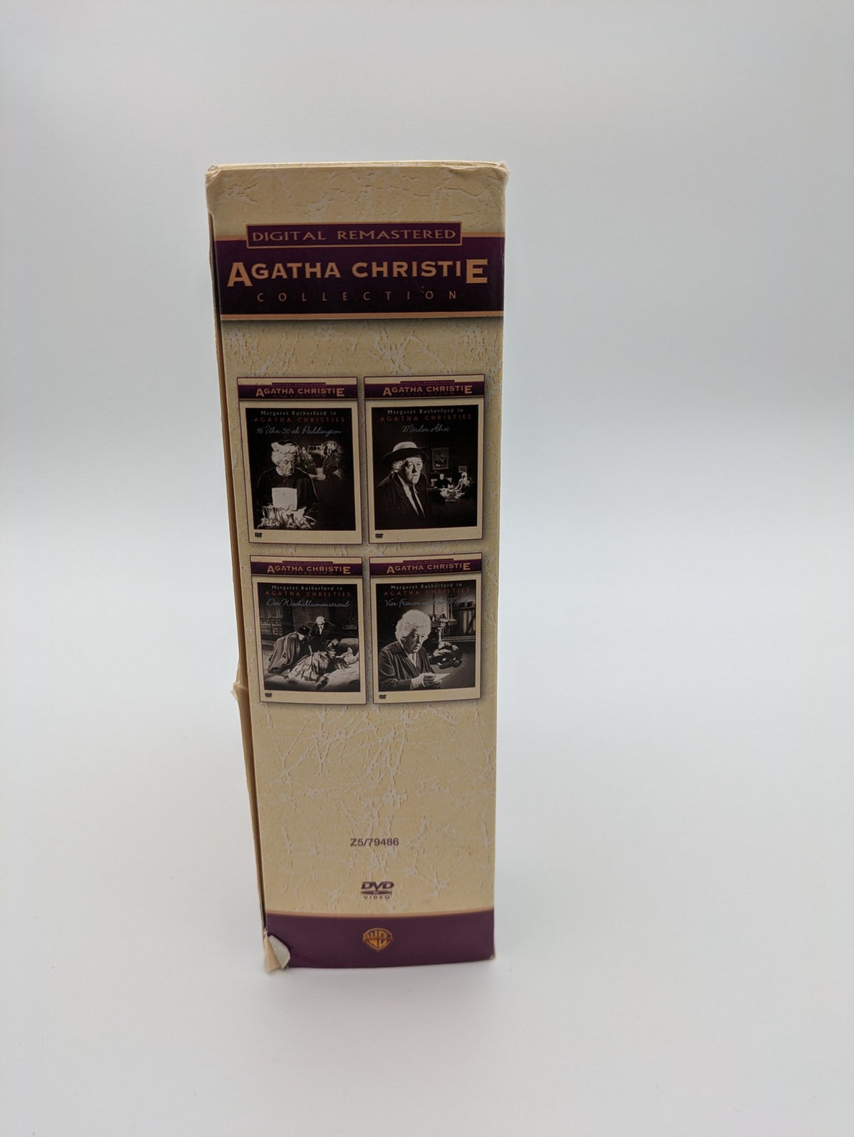 Agatha black and grey DVD box set featuring Miss Marple films with classic artwork.