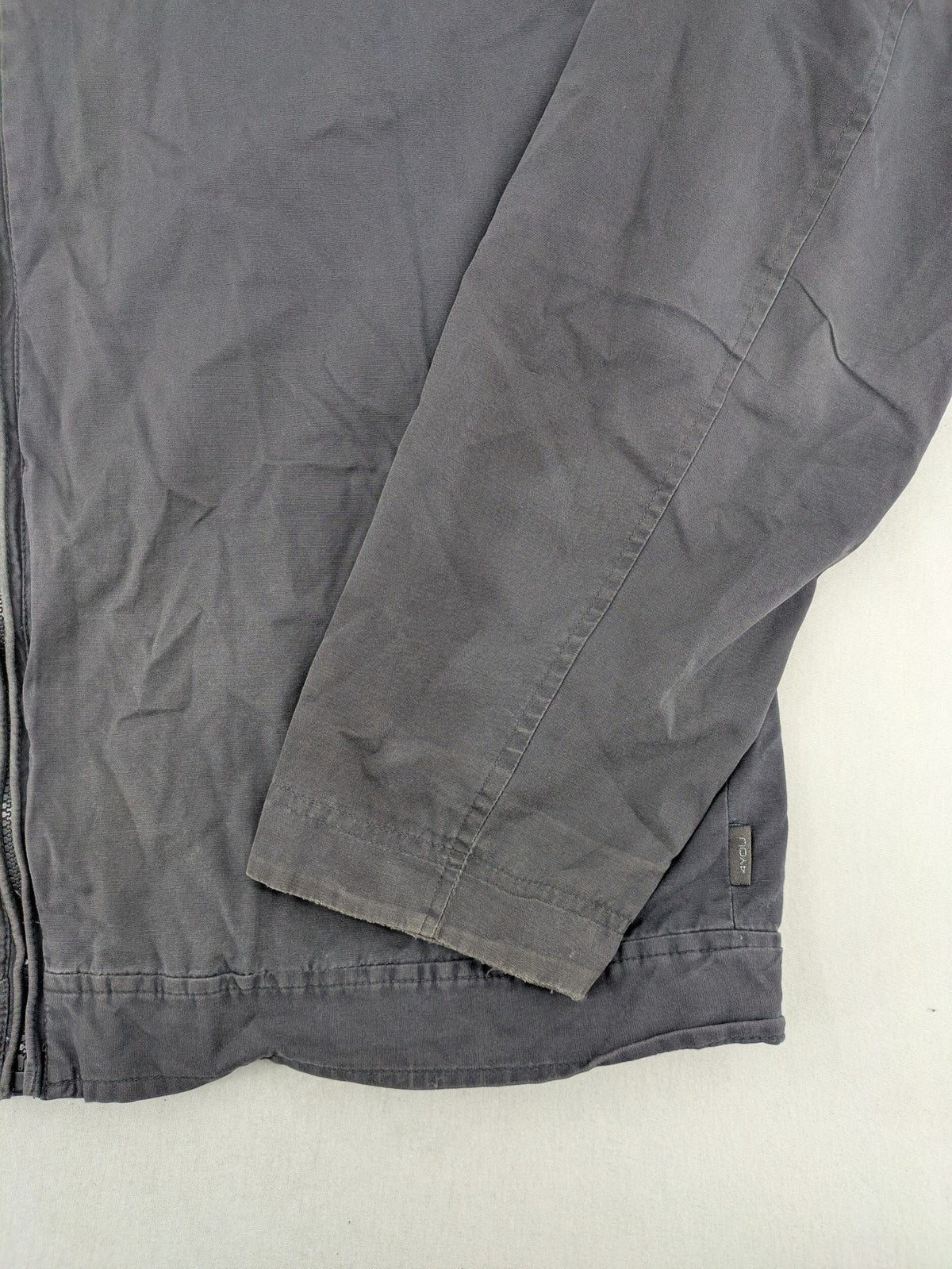 4YOU grey jacket size XXL cotton with stand-up collar and zipper closure.