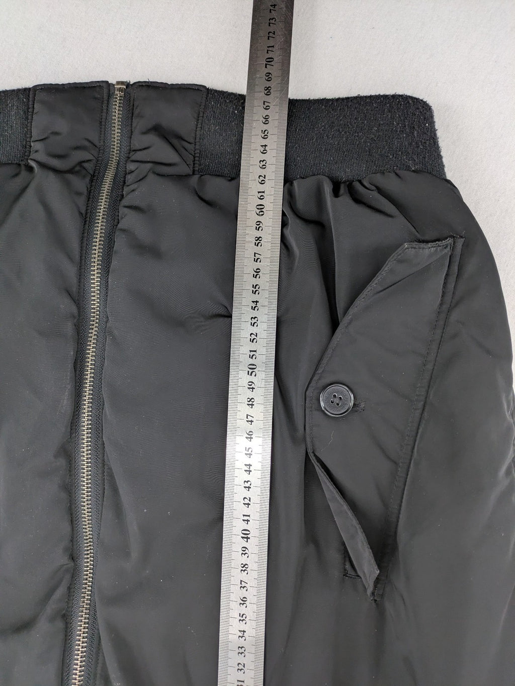 Rover & Lakes black bomber jacket padded interior, stand collar, zip front, multiple pockets.