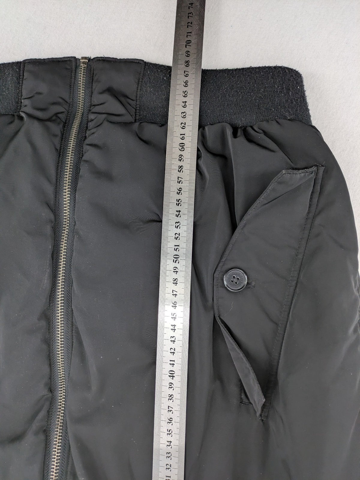 Rover & Lakes black bomber jacket padded interior, stand collar, zip front, multiple pockets.