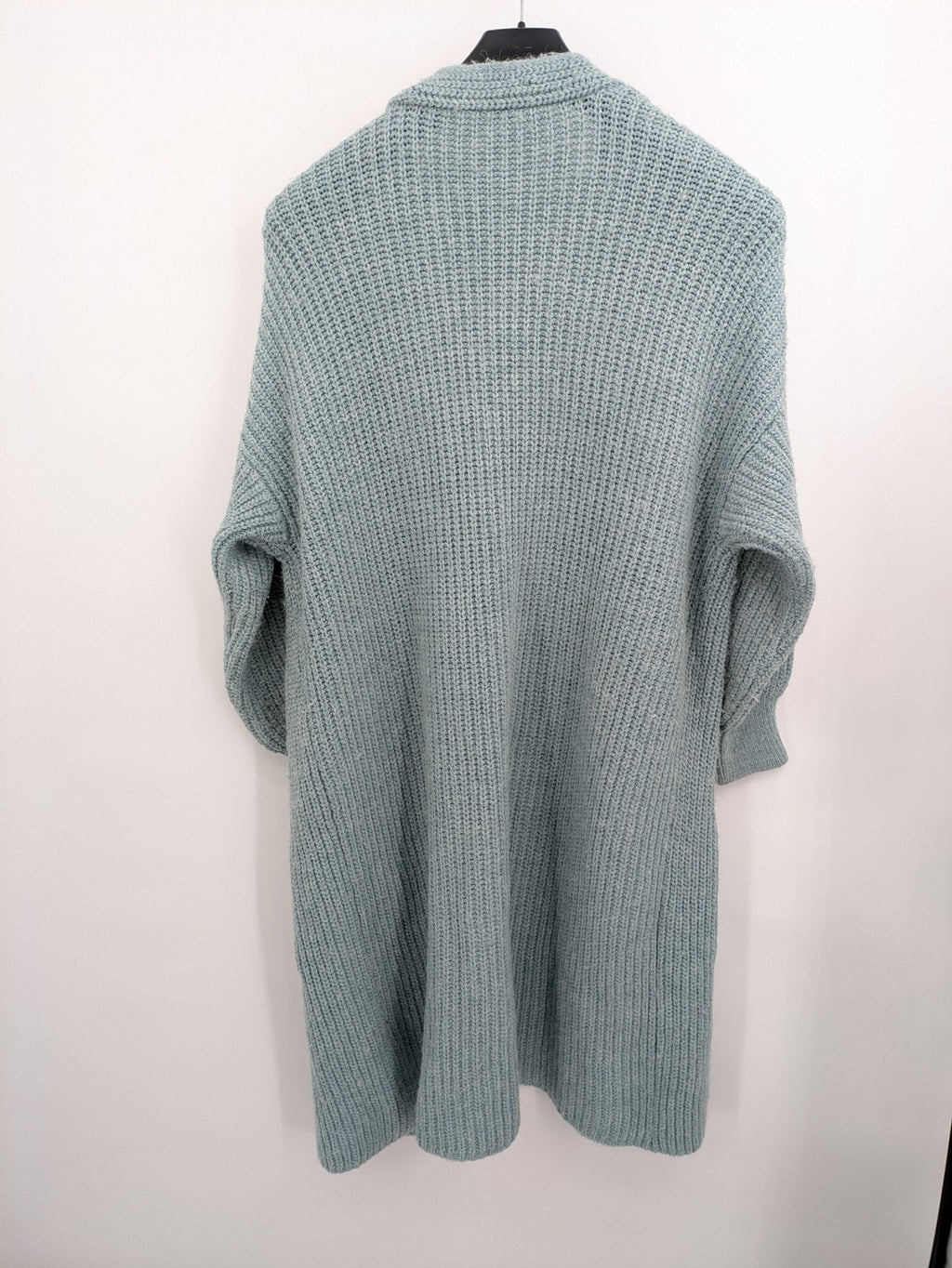 Orsay grey turtle neck jumper open front longline chunky knit with pockets.