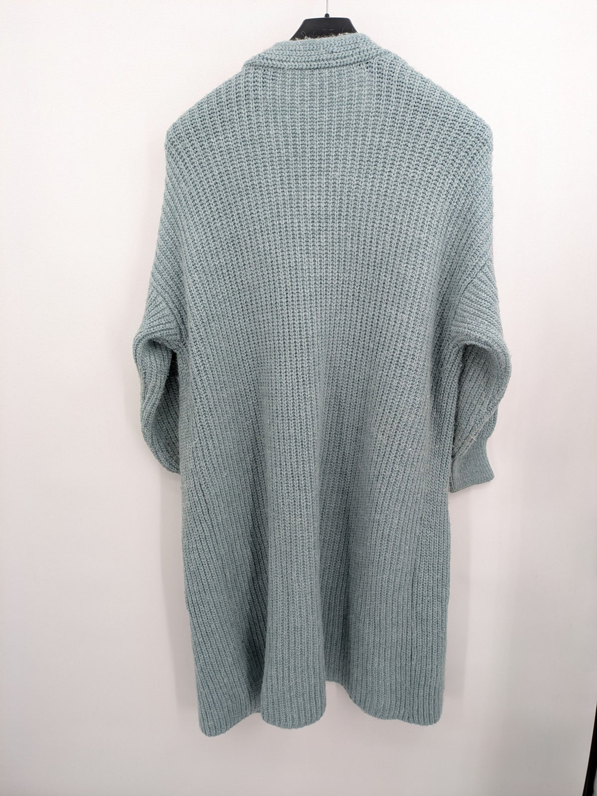 Orsay grey turtle neck jumper open front longline chunky knit with pockets.
