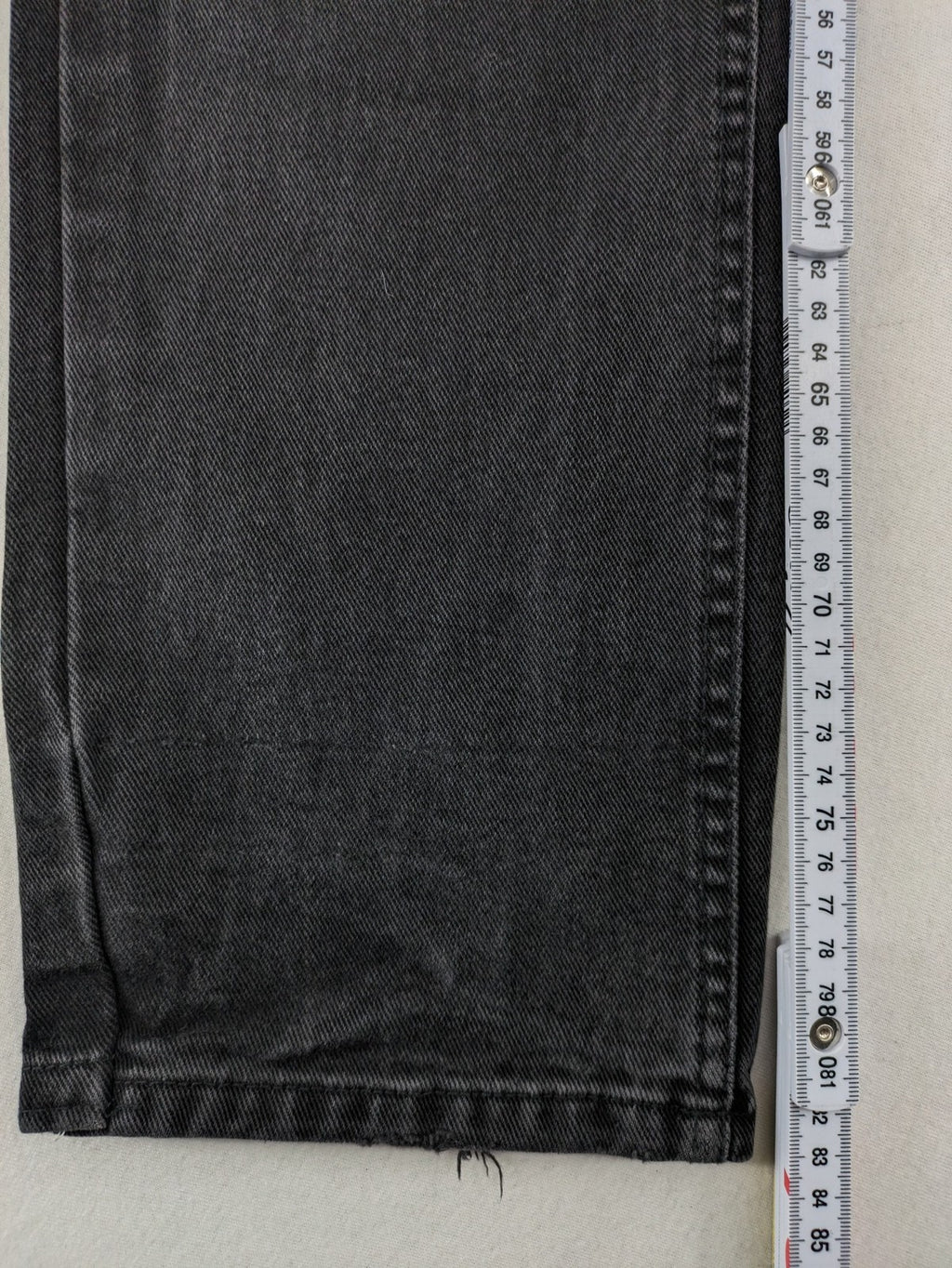 Ninety straight jeans faded black denim five-pocket design 100% cotton vintage style