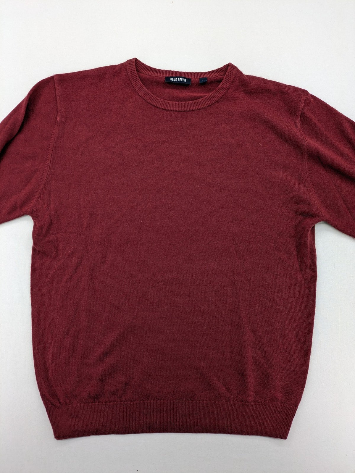 Blue Seven turtle neck jumper burgundy red soft knit round neck design