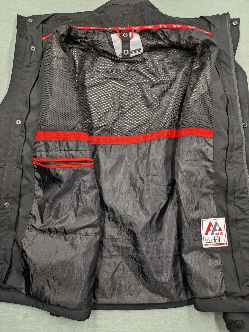 Fifty Five black outdoor jacket FIVE-TEX technology, full zip, stylish design.