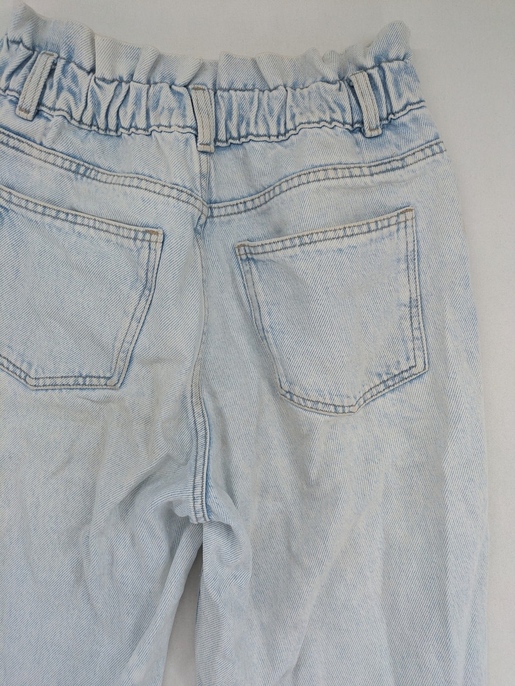 FB Sister blue mom jeans high waist paperbag waistband stonewashed vintage style