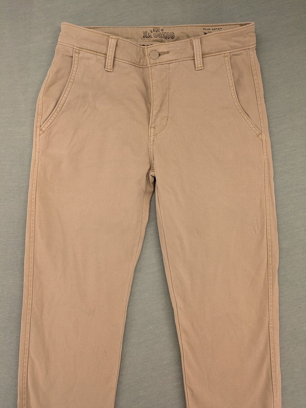 Levi's beige XX Chino pants slim taper fit with classic logo and quality fabric.